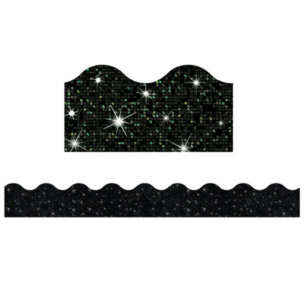 Black Sparkle Terrific Trimmers, 32.5' Per Pack, 6 Packs - T-91417BN