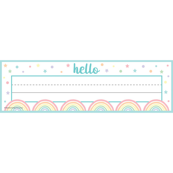 Pastel Pop Flat Name Plates, Pack of 36