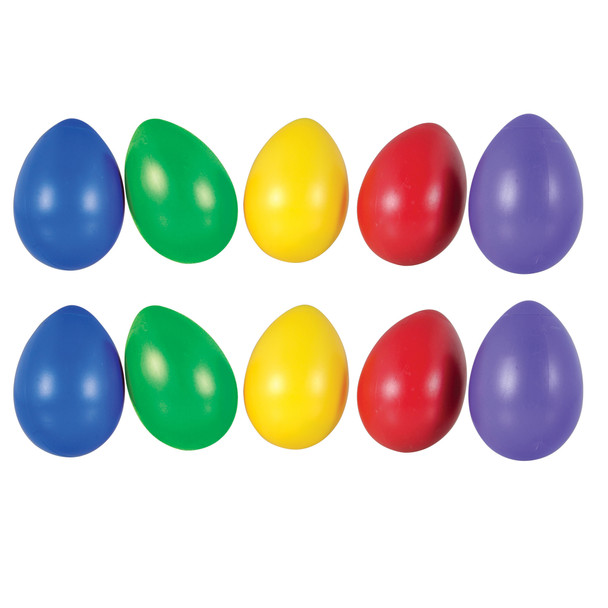 Jumbo Egg Shakers, 5 Per Set, 2 Sets
