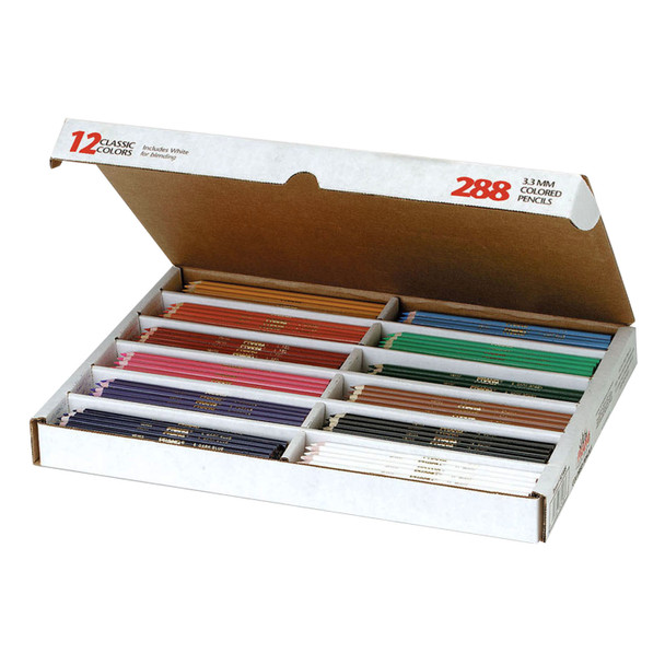 Thick Core Colored Pencils, Assorted Colors, 288 Count