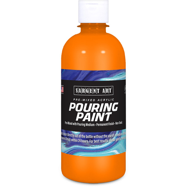 Acrylic Pouring Paint, 16 oz., Orange