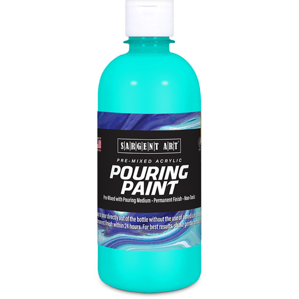Acrylic Pouring Paint, 16 oz., Turquoise