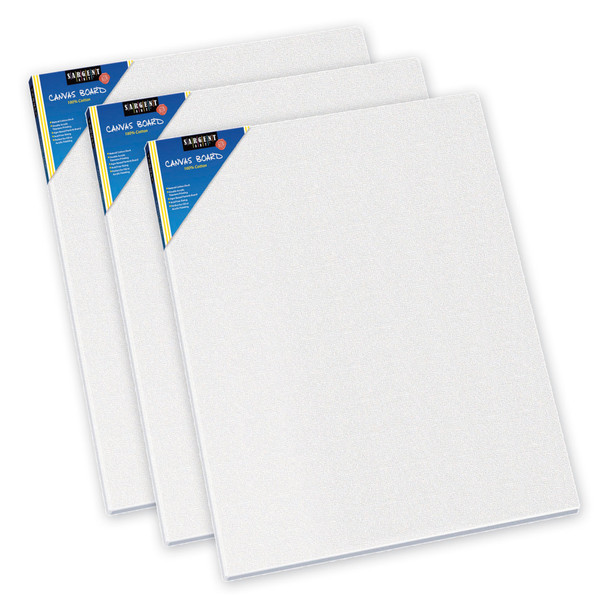 Canvas Panel, 100% Cotton, 16" x 20", Pack of 3