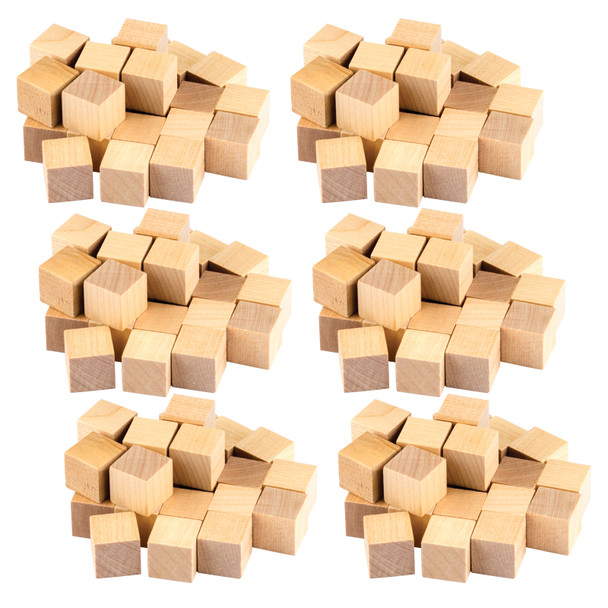 STEM Basics: Wooden Cubes, 25 Per Pack, 6 Packs