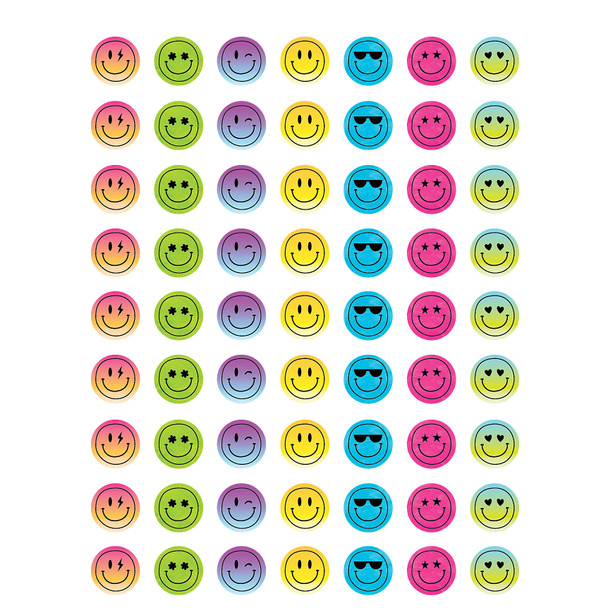 Brights 4Ever Smiley Faces Mini Stickers, 378 Per Pack, 12 Packs