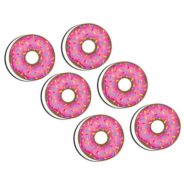 Magnetic Whiteboard Erasers, DonutFetti, Pack of 6