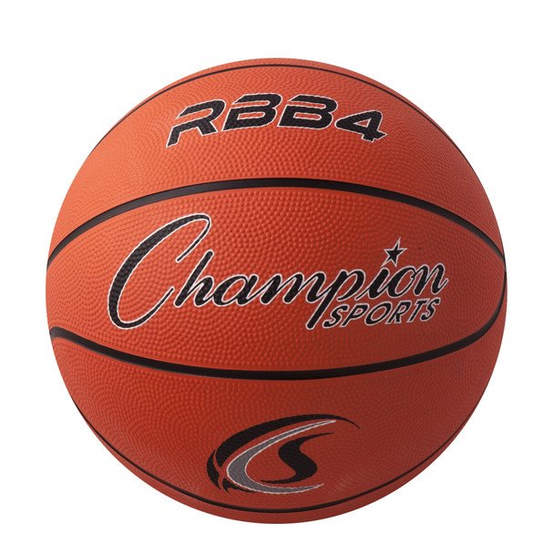 Intermediate Rubber Basketball, Size 6, Orange