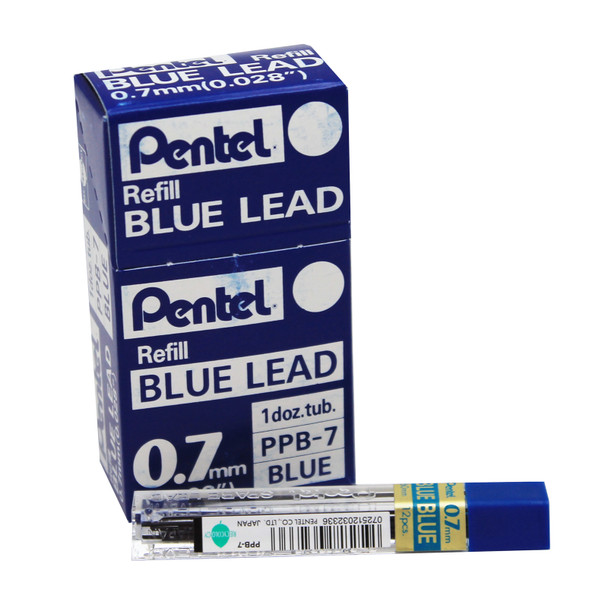 Refill Lead Blue (0.7mm) Fine, 12 Pieces Per Pack, 12 Packs