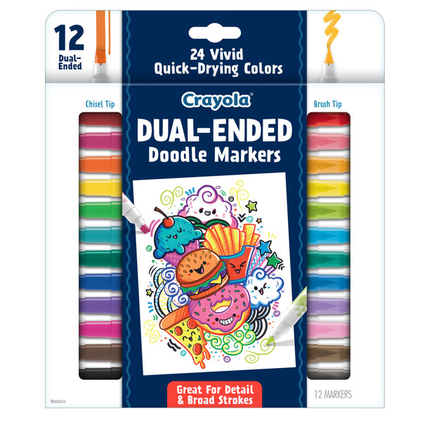 Doodle & Draw Dual-Ended Doodle Marker, 12 Count