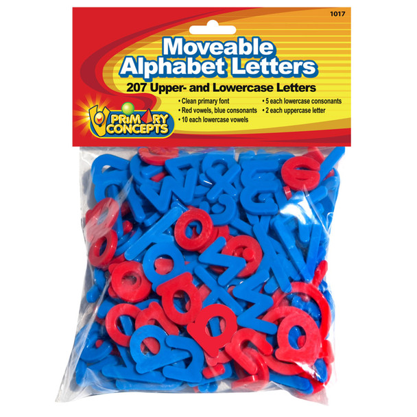 Moveable Alphabet Letters, 207 letters