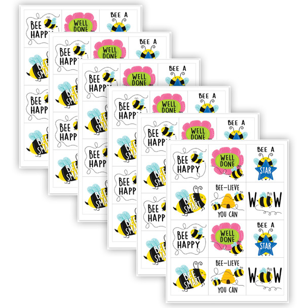 (6 Pk) Bees Stickers