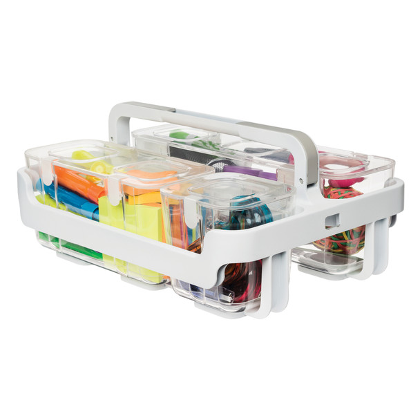 Stackable Caddy Organizer with 3 Containers
