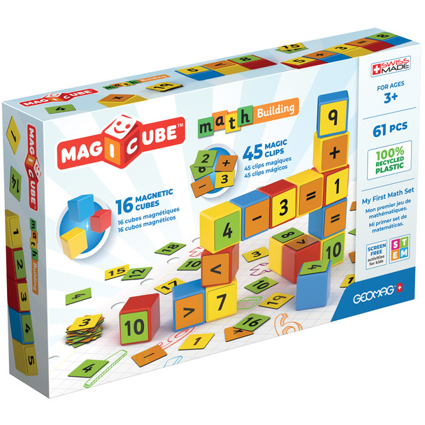 Magicube Math Building Set, Recycled, 61 Pieces