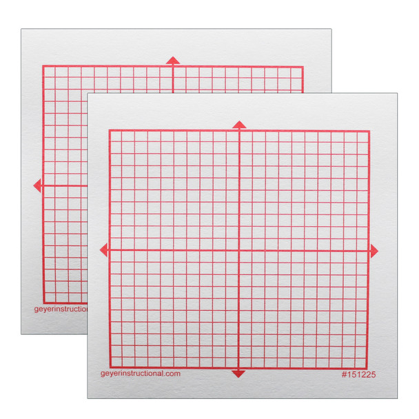 Graphing 3M Post-it Notes, XY Axis, 20 x 20 Square Grid, 4 Pads Per Pack, 2 Packs