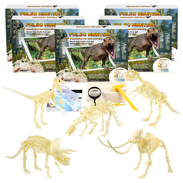Paleo Hunter Dig Kit for STEAM Education - All Five Dinosaurs