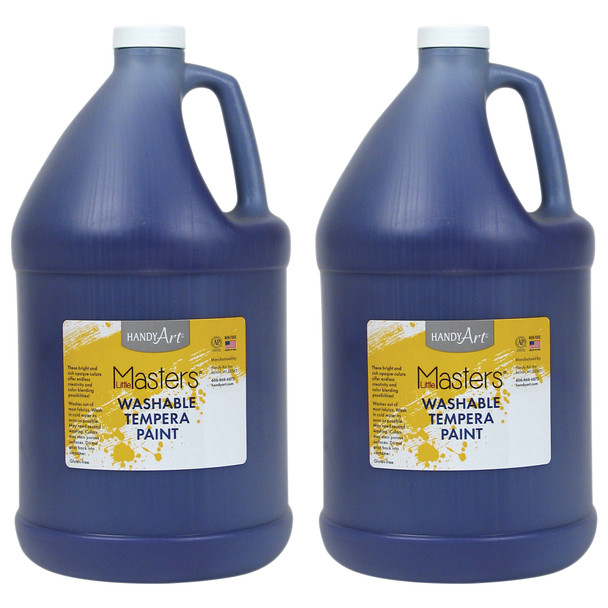 Little Masters Washable Tempera Paint, Violet, Gallon, Pack of 2