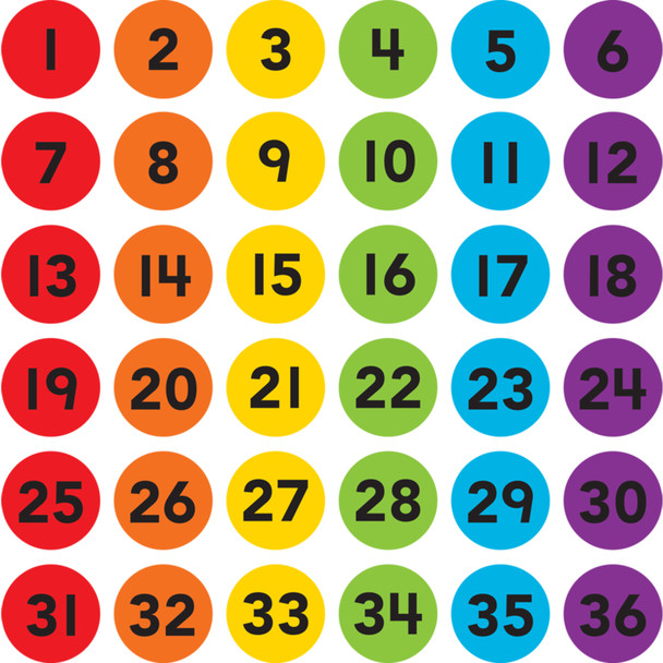 Spot On Numbers 136 Carpet Markers, 4"