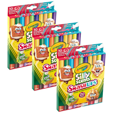 Silly Scents Smash Ups Dual-Ended Washable Markers, 10 Per