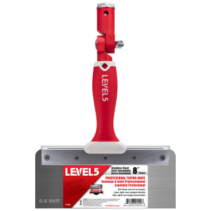 Espátula acodada de acero inoxidable de 8", cuchilla rígida de 0.6mm