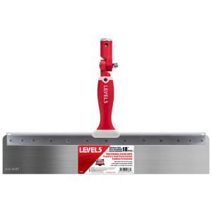 Espátula acodada rígida de 18" y 0.6mm con hoja de acero inoxidable