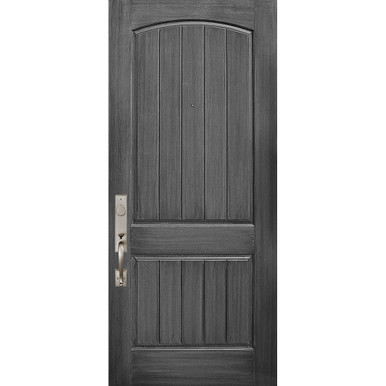 FiberCraft | 2 Panel Arch  V-grooved 42" wide Mahogany | 8' Tall