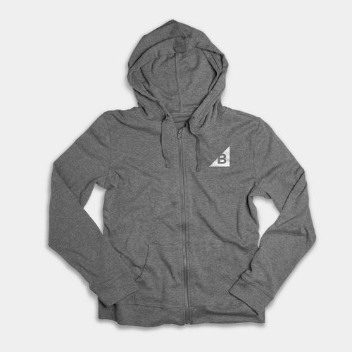 Heather grey hoodie with BigCommerce logo