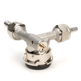 Lo-Boy Low Profile "D" System Keg Tap Coupler - 304 Stainless Steel