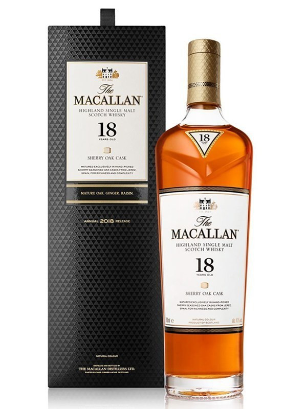 ウイスキー The Macallan 18 Years Old Sherry Oak The Macallan Single Malt Sherry Oak 18 Years Old Scotch Whiskey