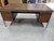 Vintage Mid Century 1960's 1970's Lehigh Leopold 36Dx67W Executive Desk with Chrome Legs