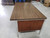 Vintage Mid Century 1960's 1970's Lehigh Leopold 36Dx67W Executive Desk with Chrome Legs