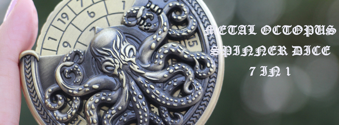 metal octopus spinner dice 7 in 1