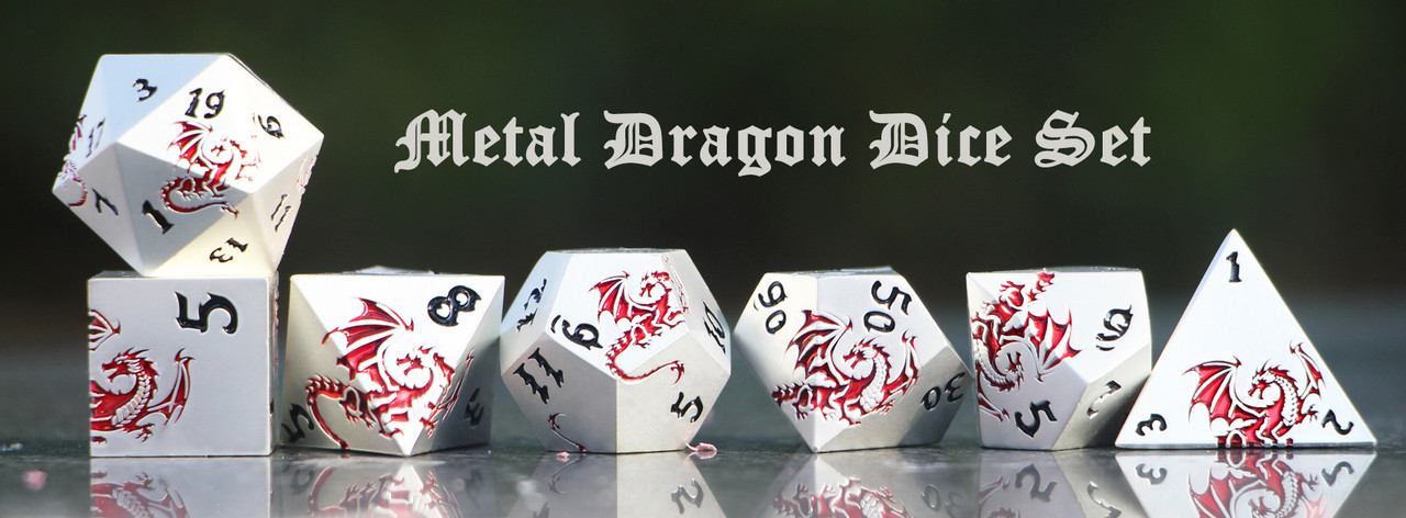 metal dragon dice set