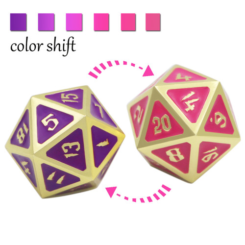 purple red color shift dice set