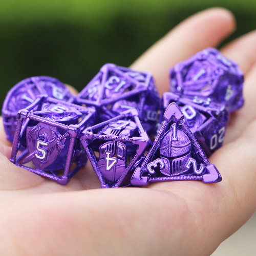 purple dragons dice set