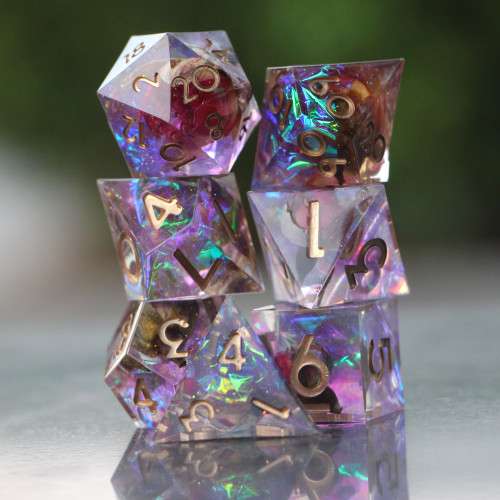 rose sharp edge resin dice set