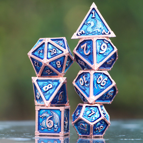 Metal Blue Dragon Dice
