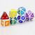 rainbow metal dice