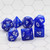 blue polyhderal dice set