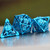 blue  metal dice