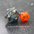 bronze blue metal d20 dice for call of cthulhu