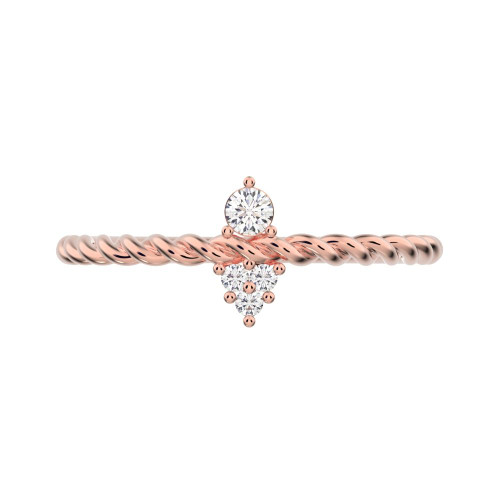 0.07 cttw Round-Cut Twist Ring