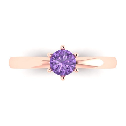 0.5 cttw Round-Cut Solitaire Engagement Ring — Design 120+123+568