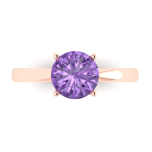 1.5 cttw Round-Cut Solitaire Engagement Ring — Design 151+154+579