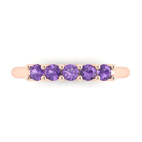 0.35 cttw 2.6mm Round-Cut Stackable Wedding Band