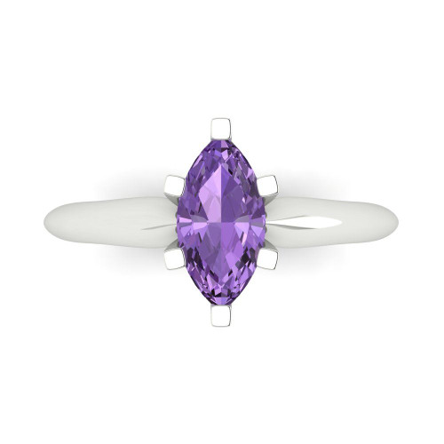 Marquise-Cut Solitaire Engagement Ring