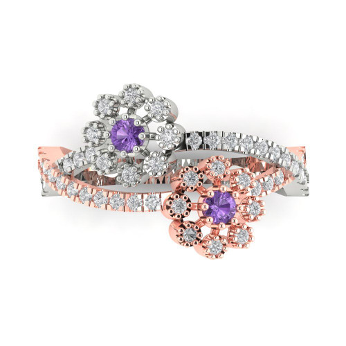0.48 cttw Round-Cut Halo Engagement Ring
