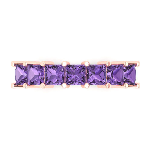 3.5mm Princess-Cut Stone-Set Wedding Band