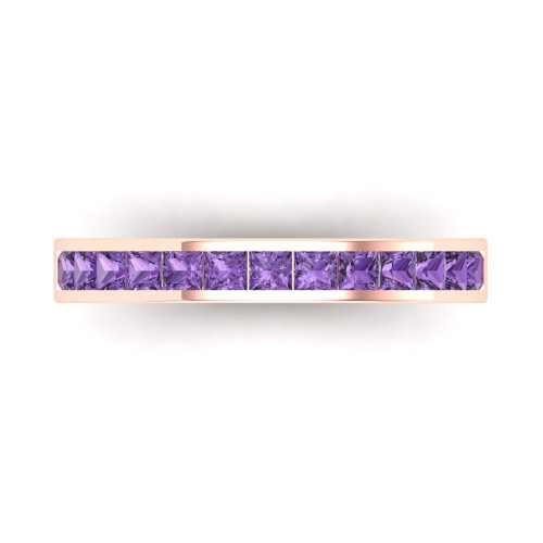 2.0mm Princess-Cut Stackable Wedding Band