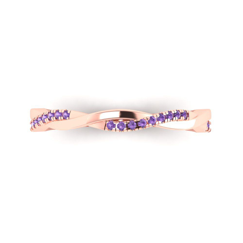 0.16 cttw 1.0mm Round-Cut Stackable Wedding Band