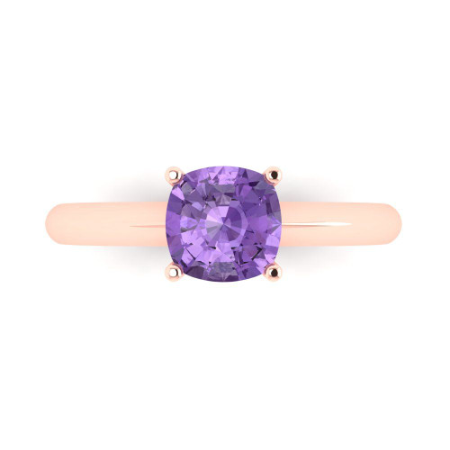 1.5 cttw Cushion-Cut Solitaire Engagement Ring